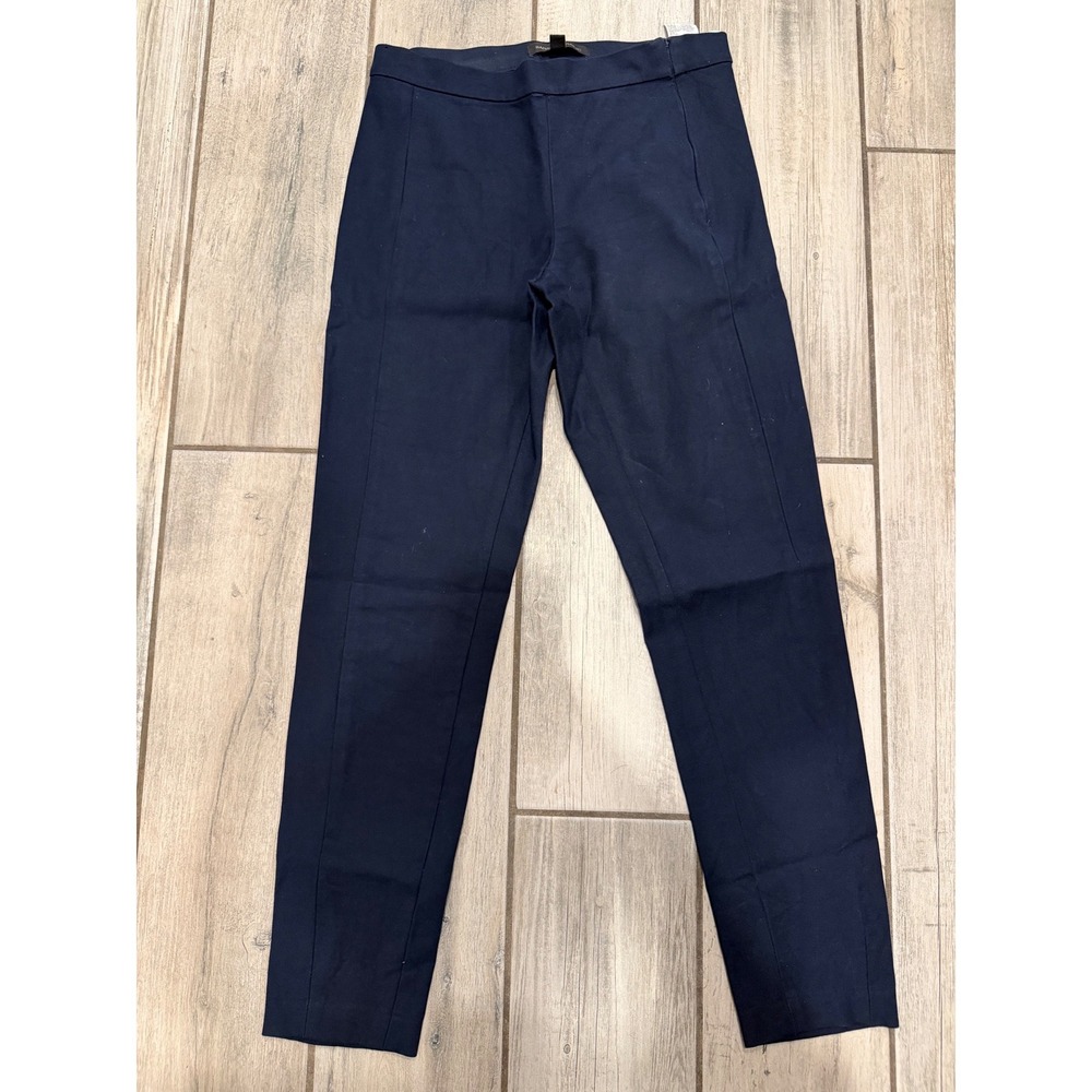 Banana Republic Sloan Navy Blue Skinny Ankle Pants Side Zip Size 0
